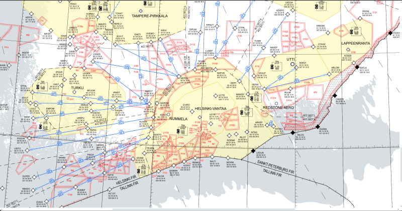 Helsinki area en-route chart